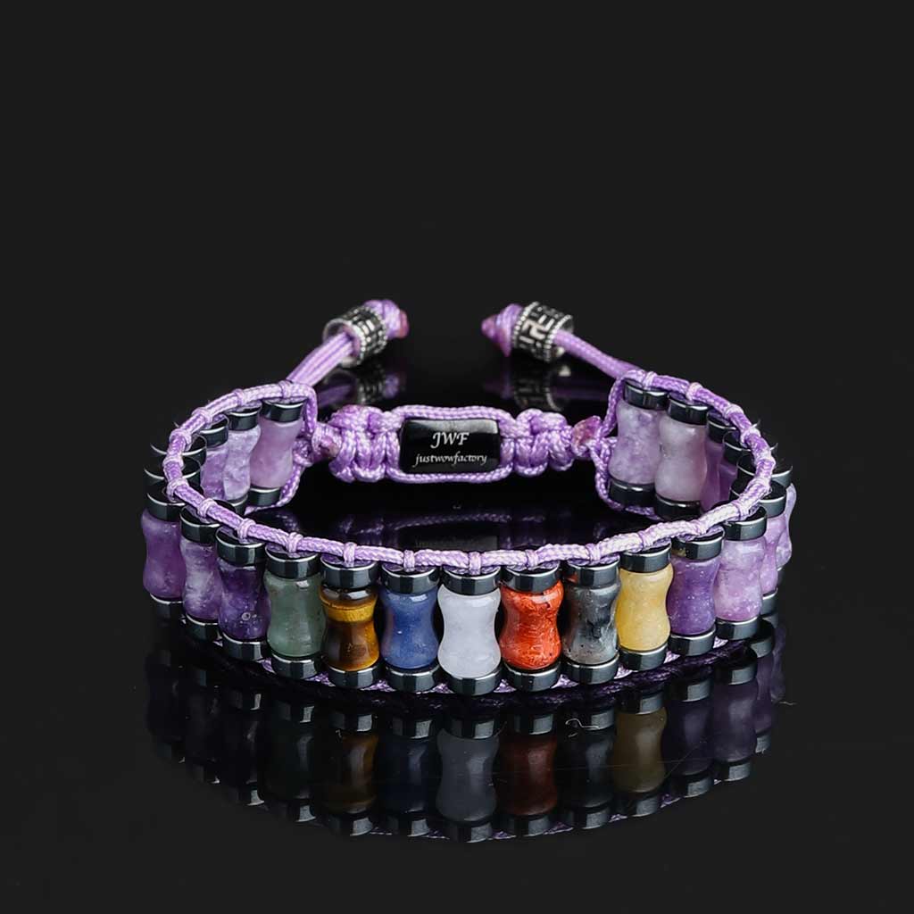 [ LIMITED EDITION ] Applauded Recognition 7 Chakra Amethyst Bracelet
