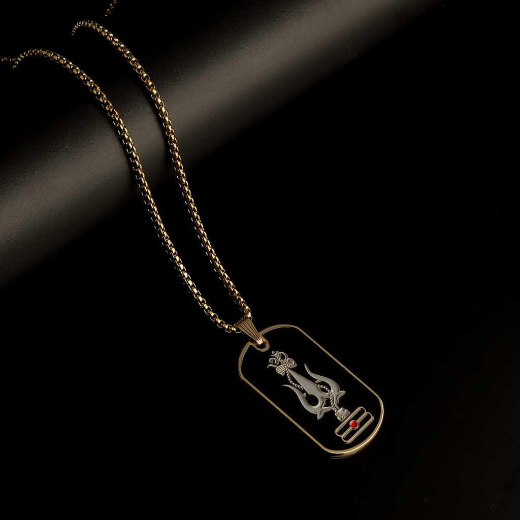 The Eternal Truth Shiva Pendant Stainless Steel Chain Necklace